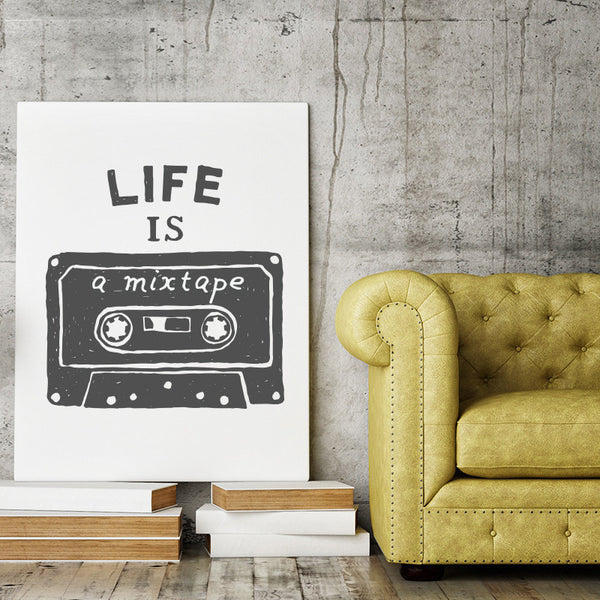 Life is a Mixtape - Canvas Print