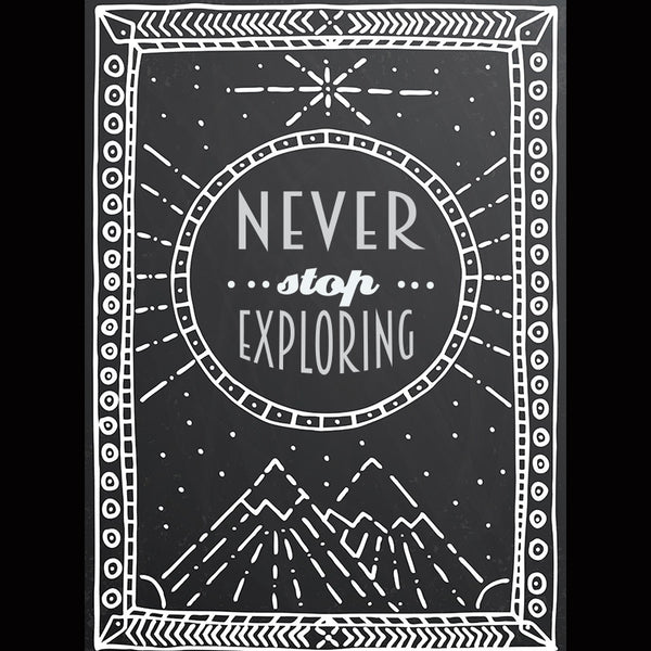 Never Stop Exploring (Poster) - Wall Words Decal