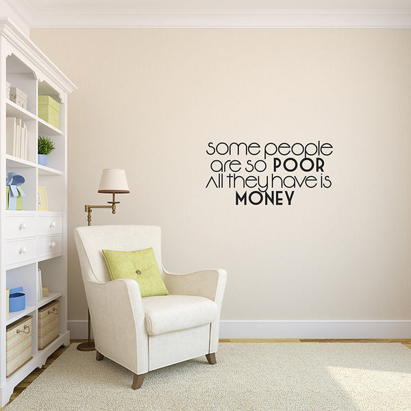 The Rich Poor - Wall Words Decal