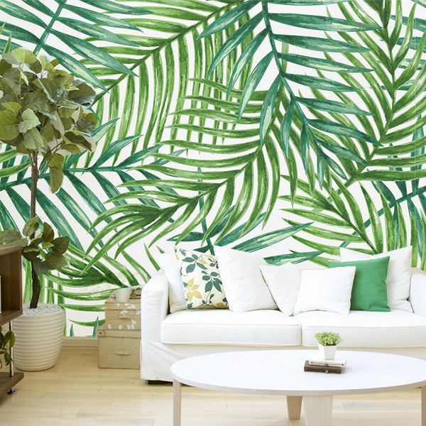 Tropical Palm Leaves - Removable Wallpaper