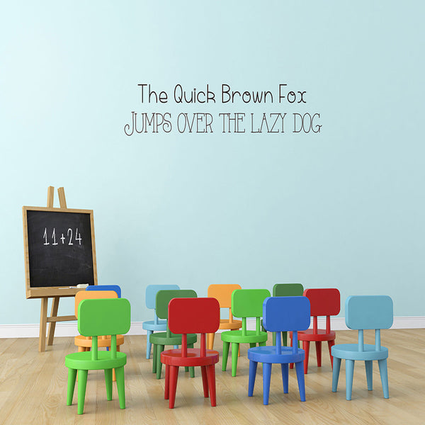 Quick Brown Fox - Wall Words Decal