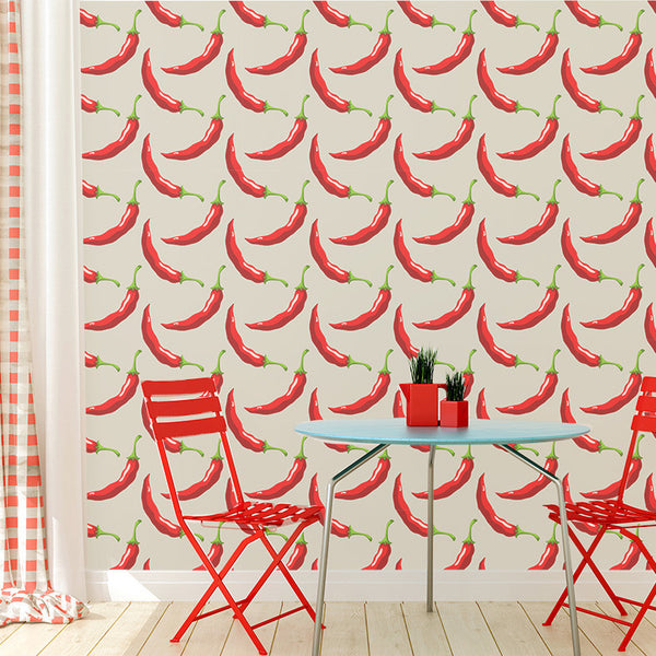 Red Hot Chili Pepper - Removable Wallpaper